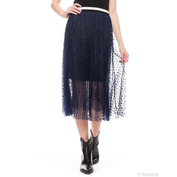 Loyd / Ford Palm Springs two layer mesh and silk skirt - Picture 2 of 12